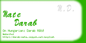 mate darab business card
