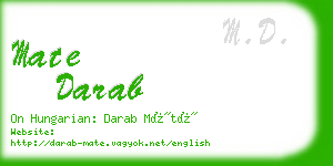 mate darab business card